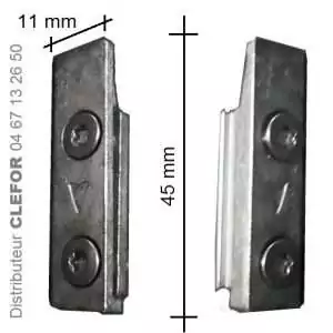 Gâche TECHNAL pour baie coulissante R11047 R11048