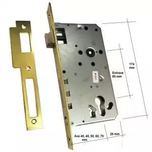 LCA60 serrure corbin wally cisa lince marc axe 40 45 50 60 70 entraxe 85