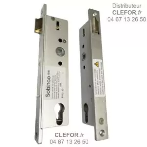 serrure sobinco menuiserie alu tetiere epaisse 1 point 8002 axe 25 30 35 mm