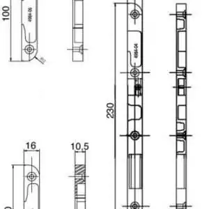 gache serrure vachette 4984-04 4984-05