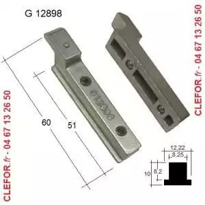 gache ferco gu pour coulissant pour crochet VV CC DD G 12898 G12898 G-12898