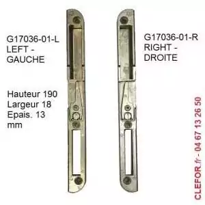 gache centrale serrure trimatic fercomatic automatique ferco gu g-17036-01 G17036 01 G 17036