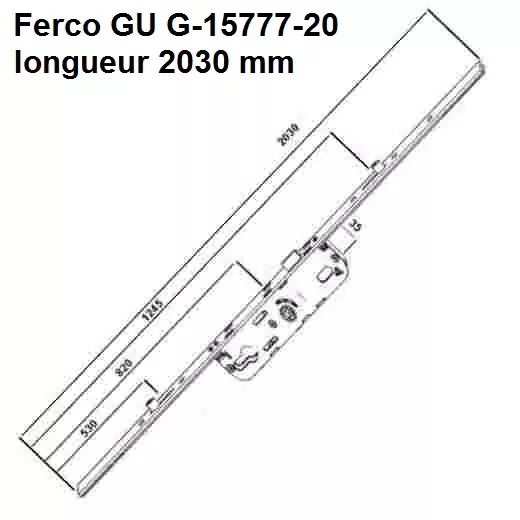 serrure cremone ferco gu G-15777-20 G15777 lg 2030 mm