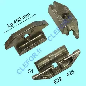 Gâche GU E22 425 E-22425-51-0-1 pour PVC