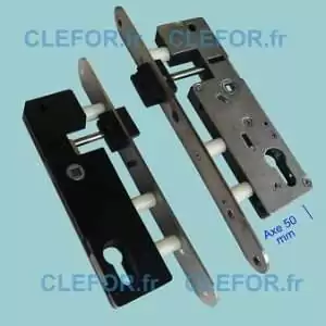 serrure portail portillon boitier plastique tetiere inox large entretoise select devisme