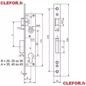 serrure portillon entraxe 85 mm brico depot leroy merlin lapeyre