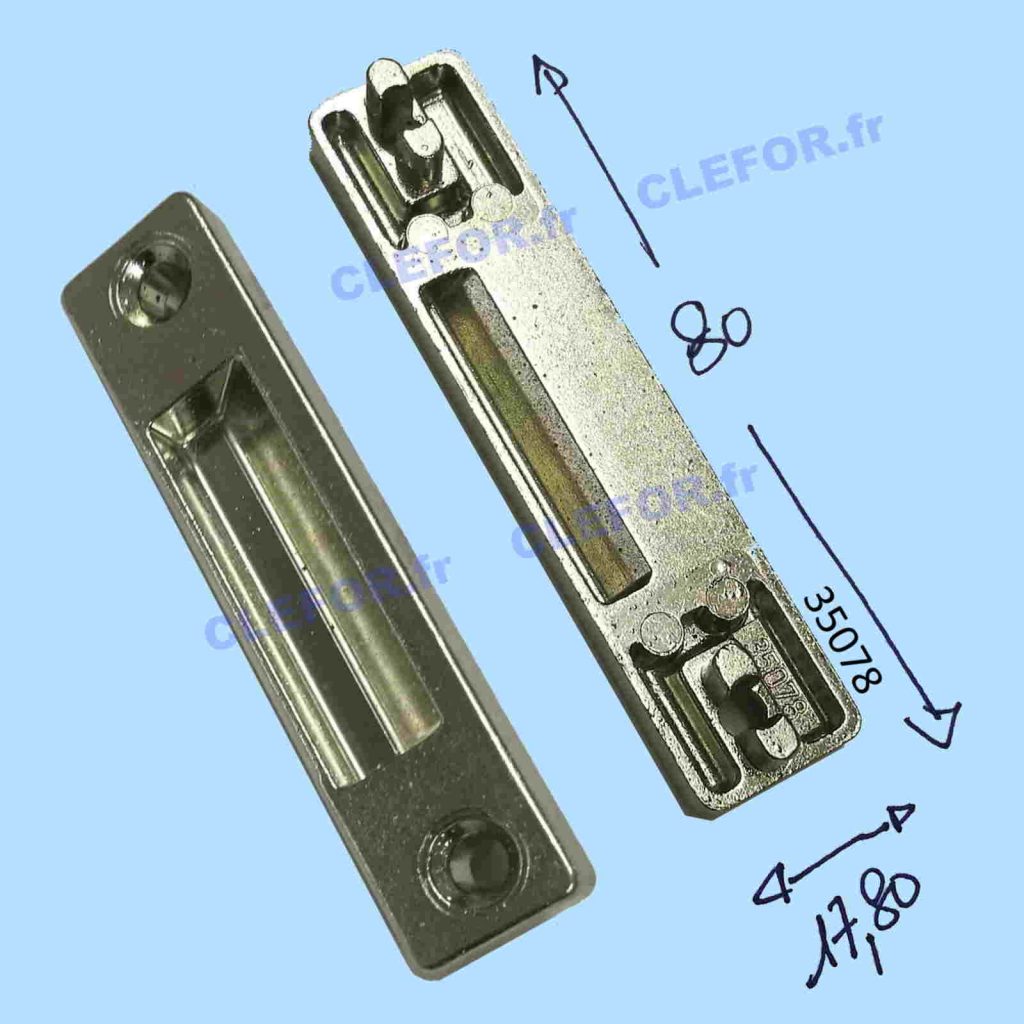 gâche Maco 35078 pour 1/2 tour pvc alu Serrures & Clés