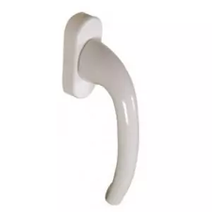 Poignée de fenêtre PVC blanche - carré 7 mm - EA 43 mm