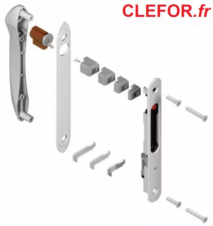 KIT8299 fermeture baie coulissante la croisee ds lcds avec cyl exterieur