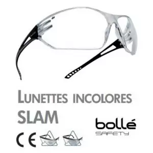 lunettes de protection incolore bolle safety EPI travaux incolore