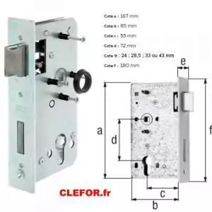 GAH ALBERTS SERRURE DE PORTAIL METALLIQUE POUR COFFRE DE 30 35 40 50 GAH ALBERTS 416119 416102 416126 412036 SERRURE DE PORTAIL MONTPELLEIR