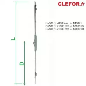 A00091 cremone pour coulissant pvc ferco gu G-15383-06-0-1 G-15383-10 G-15383-16