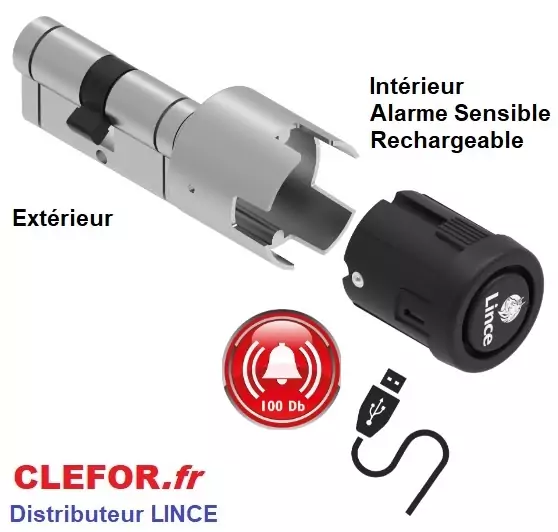 cylindre cplus alarm lince est un cylindre a bouton avec alarme interieur integree