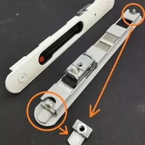 piece de fixation filetée pour maintient fermeture de baie coulissante la croisee ds DS6731N marche aussi pour fermeture AV savio et autre