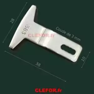 crochet schuco 383 REF 23965400 LG 38 COUDE 3 mm M316B