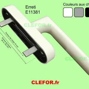 poignee erreti E11381 made in italy patent pending 2 doigts d entrainement eretti ereti reynaers 0225427 14 060-5024-71 060502471 060502414 060502435
