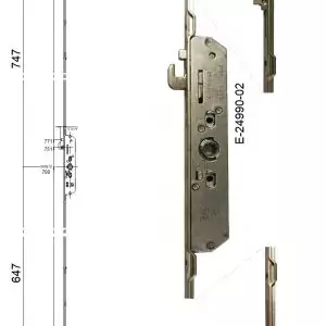 G-25525-65-0-1 CREMone GU SLIDE LOCK A17 L1500 D700 3 CROCHETS BOITIER GU E24990-02 pour coulissant baie coulissante serrure montpellier A00172