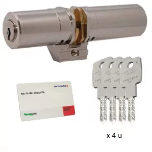 CYLINDRE KABA 855 ADAPTABLE POUR CYLINDRE FICHET VERTIPOINT FICHET FORTISSIME 49+62 49+72