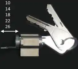 cylindre sotralu pour fermeture double à cylindre longueur entraineur variable selon profil 10 14 18 22 26