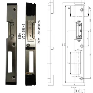 GACHE GU 6-37675-5B-R-1 6-37675-5B-L-1 GACHE CENTRALE SECURY GU GRAVEE 9-38941-02 4663 9 416570 2A