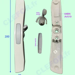 fermeture de coulissant 64BNAV019 64BN AV019 AVEO axalys 53AU AV030 MANOEUVRE 53AU AV028