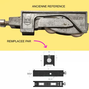 chariot 4913 roulette 4913 4081 ou 4917 4081 section support 4913 pour chariot 4081 20,6x25,6
