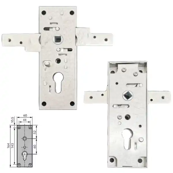 wss 01-778-00-01 notre ref 2021 serrure porte de garage 164x60 2 points lateraux