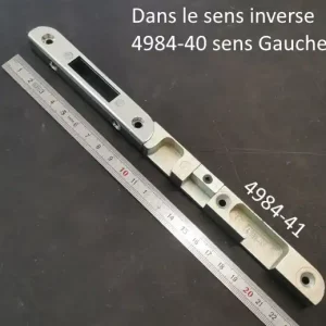 GACHE VACHETTE 4984-40 POUR LA GAUCHE OU 4984-41 POUR LA DROITE GACHE MEDIANE 230X16X10 POUR SERRURE A2P VACHETTE