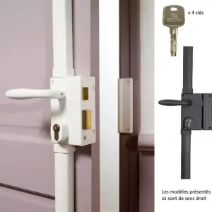 SERRURE BRICARD 3 POINTS SERIE 73 A2P EN APPLQUE AVEC ENJOLIVEURS SERRURE BRICARD A2P CYLINDRE SERIAL 4 CLES bricard 73151 73152