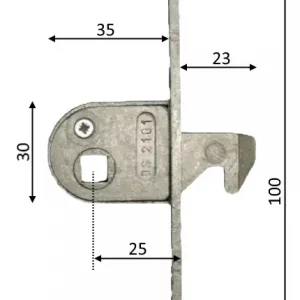 boitier serrure a crochet ds 2161 serrure a crochet ds2161 axe 25 de la croisee ds
